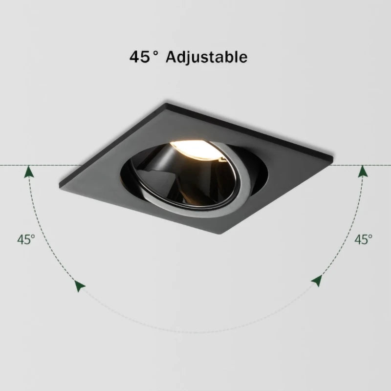 Recessed LED ceiling light anti-glare for modern interiors - vue 3 sur 5