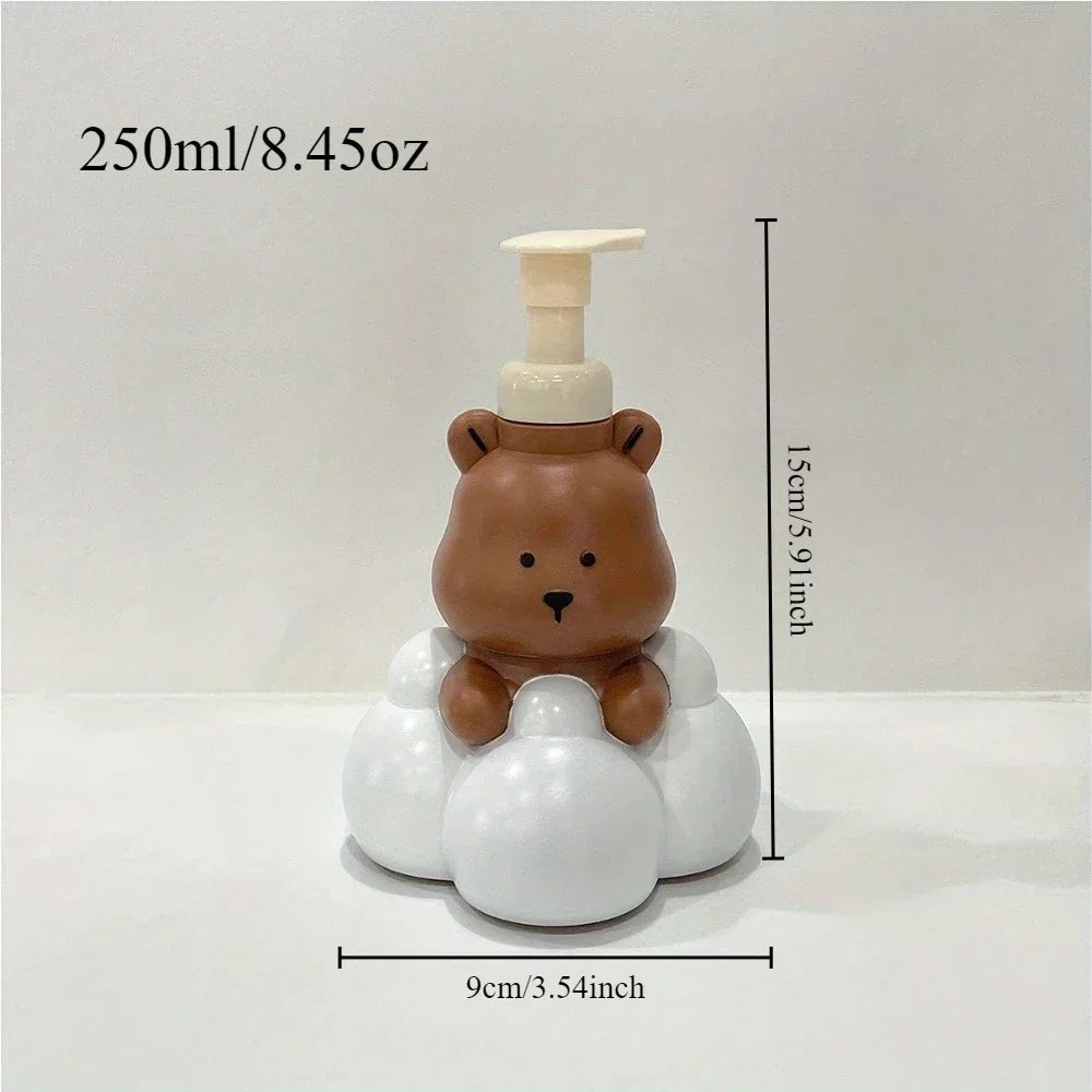 cartoon bear foam bottle portable hand sanitizer soap dispenser