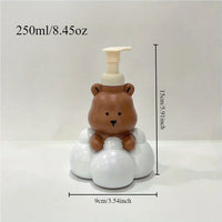 cartoon bear foam bottle portable hand sanitizer soap dispenser
