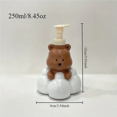 cartoon bear foam bottle portable hand sanitizer soap dispenser