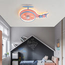 Nordic LED ceiling light with fan adjustable airplane child remote control