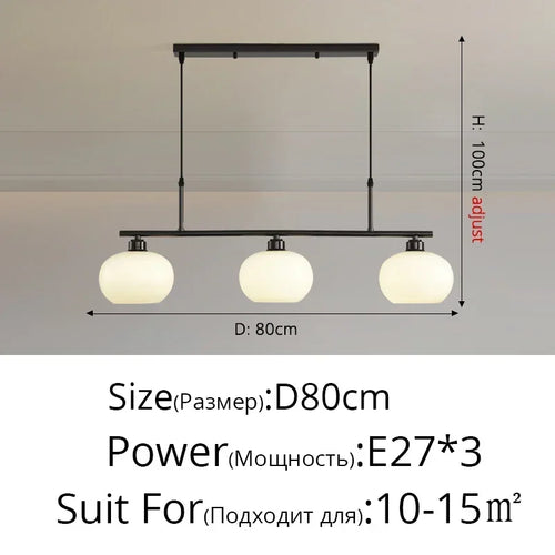 Simple nordic style modern pendant light indoor decoration - vue 20 sur 19