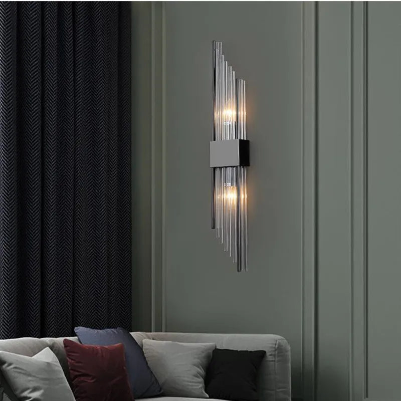 Luxury nordic crystal LED wall light for stylish interiors - vue 5 sur 9