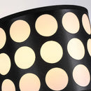 Retro medieval solid wood wall light with decorative polka dots