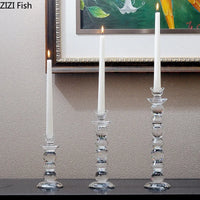 Crystal glass candle holder accessories for candlelit dinners