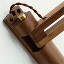 Japanese wooden wall light with retro ceramic lampshade