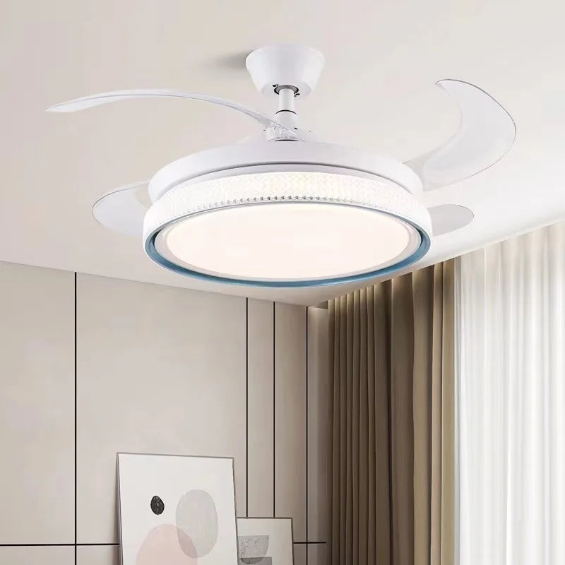 plafonnier led intelligent à pales rétractables design moderne - vue 5 sur 19
