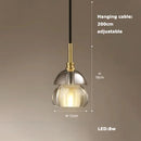 Art deco crystal glass pendant light with LED lighting