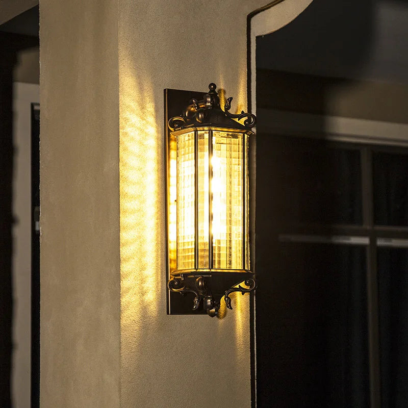 Vintage outdoor wall light retro waterproof E27 European porch lamp
