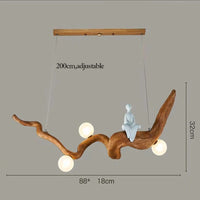 Zen resin pendant light in Chinese style for interior decor
