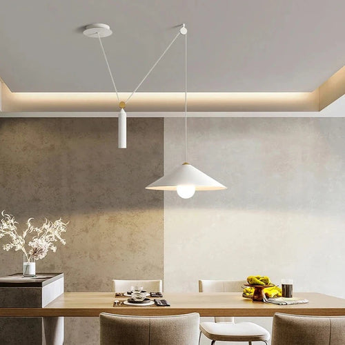 Modern creative Nordic pendant with LED hanging lights - vue 3 sur 8