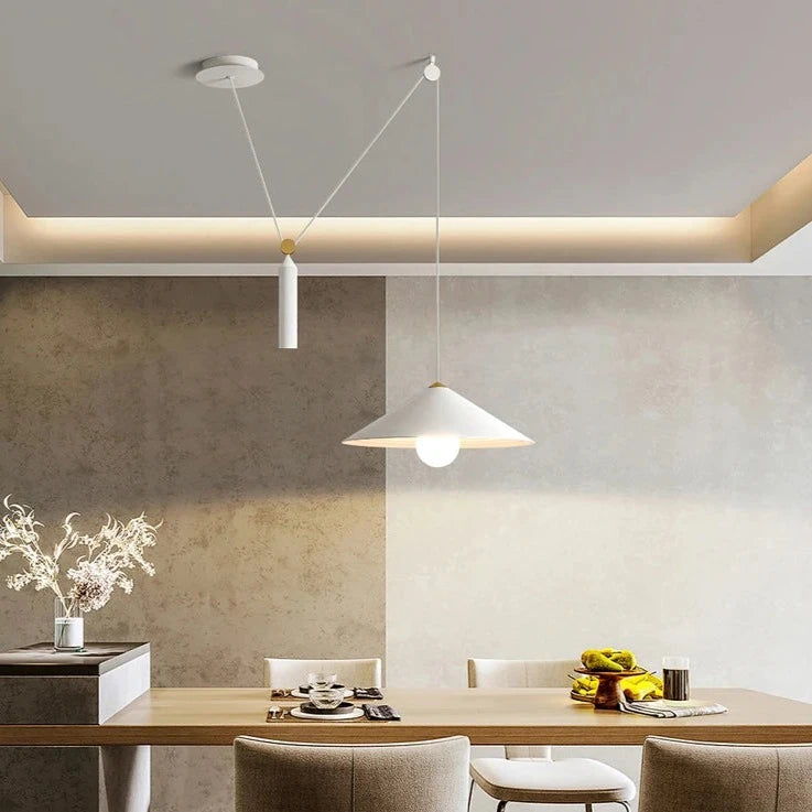Modern creative Nordic pendant with LED hanging lights - vue 3 sur 8