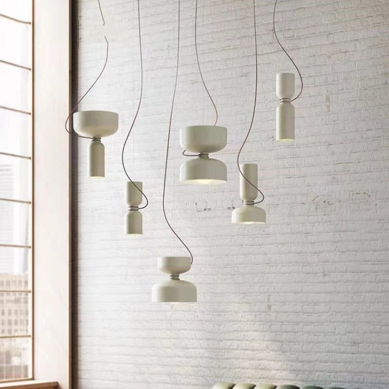 Modern metal chandelier with adjustable wire