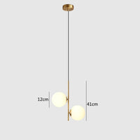 Modern glass and black brass pendant light with luminous design