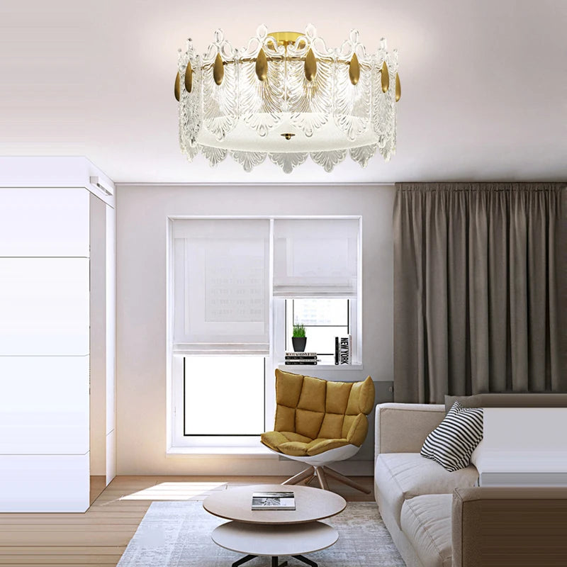 Luxury ceiling light with LED lighting and remote control - vue 9 sur 9