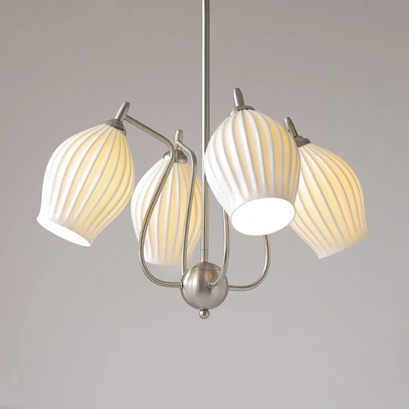 French Bauhaus ceramic chandelier for elegant interiors