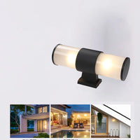 Outdoor wall light with glass and modern design