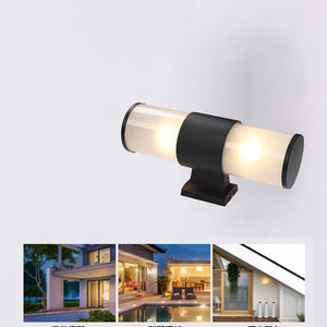 Outdoor wall light with glass and modern design