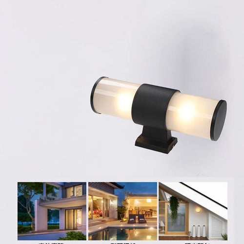 Outdoor wall light with glass and modern design