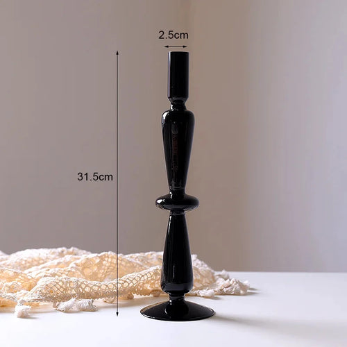 European glass candle holder for decoration and weddings - vue 27 sur 30