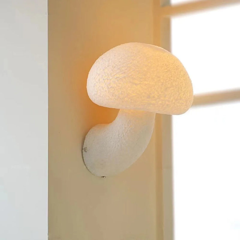 Creative mushroom-shaped resin wall light