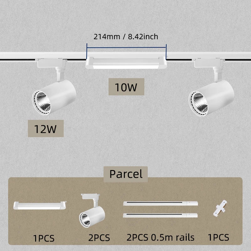 Led track spotlight for shop lighting