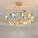Italian ceramic chandelier with crystal lighting for weddings and interiors