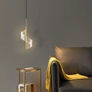 Modern wavy glass geometric chandelier for interior decor