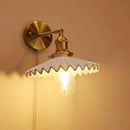 Antique LED wall light with pull switch