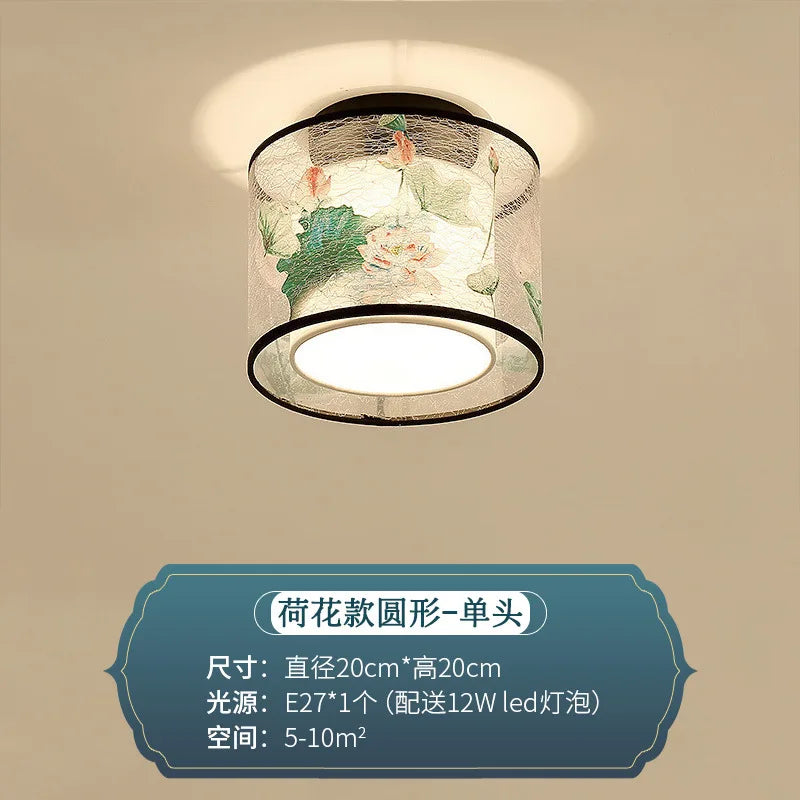 Chinese style ceiling light for hotel, villa entrance hall and balcony - vue 7 sur 20