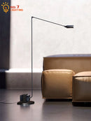 Italian design industrial LED floor lamp with classic swing arm