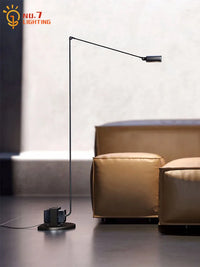 Italian design industrial LED floor lamp with classic swing arm