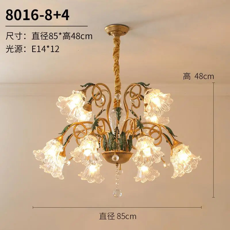 Rustic crystal chandelier for industrial indoor lighting