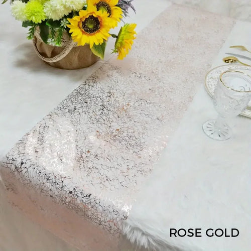 Rose gold glitter table runner party - vue 6 sur 7