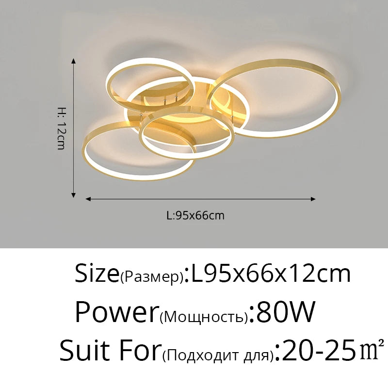 Modern minimalist dimmable LED chandelier for indoor lighting