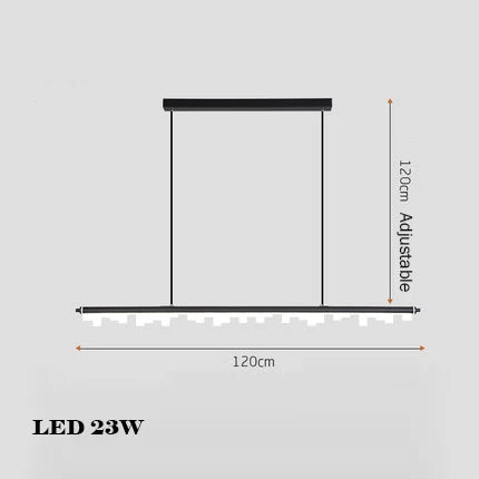 Modern minimalist black gold chandelier for interior decoration - vue 13 sur 12
