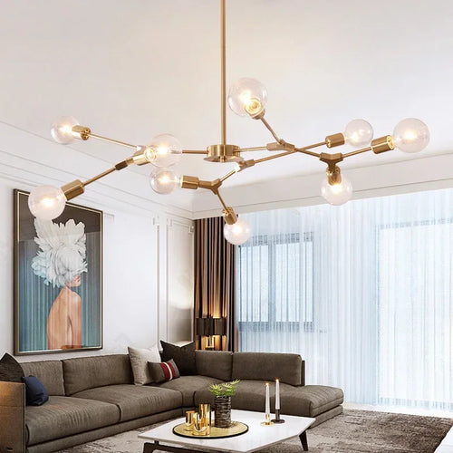 Modern tree-shaped chandelier for interior decoration - vue 7 sur 14