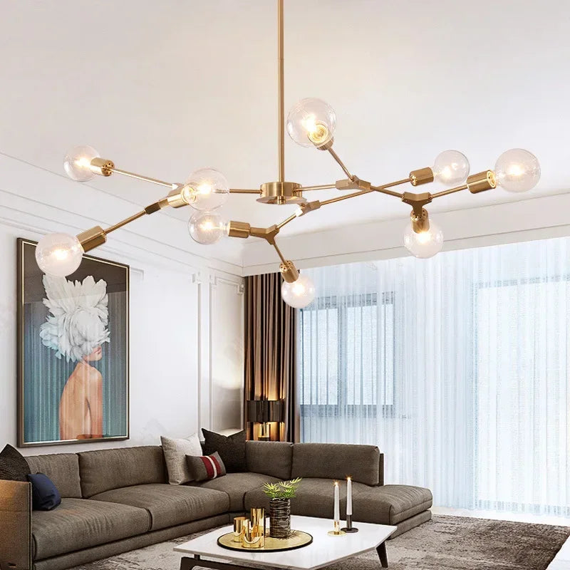 Modern tree-shaped chandelier for interior decoration - vue 6 sur 14