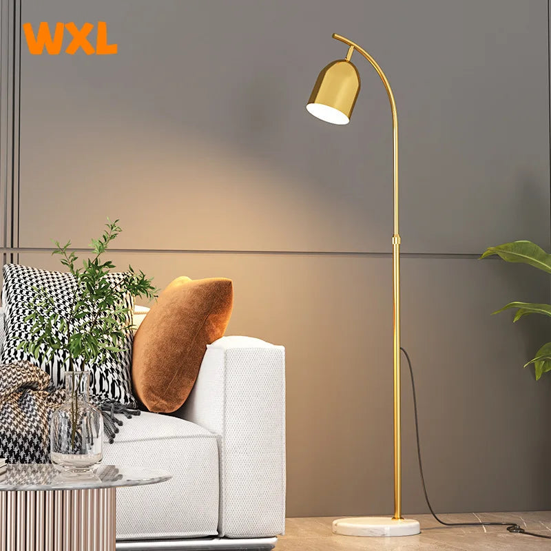 Modern LED floor lamp with adjustable lighting nordic design - vue 6 sur 8