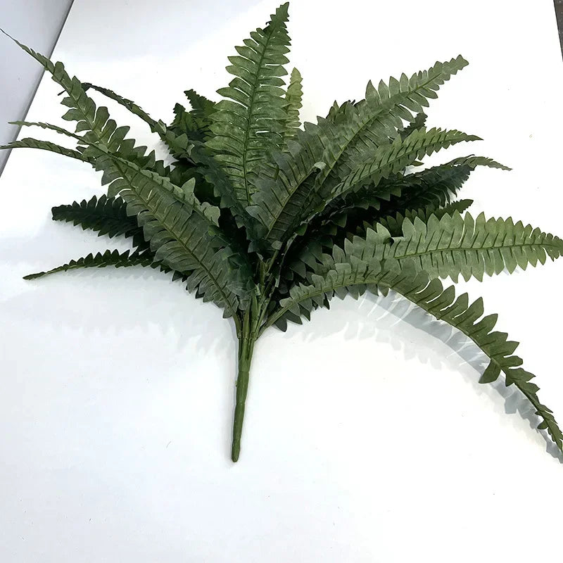 Decorative artificial green plant for indoor and outdoor use
