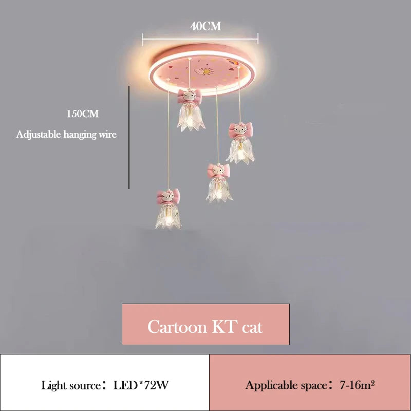 Creative cute chandelier for children's princess bedroom