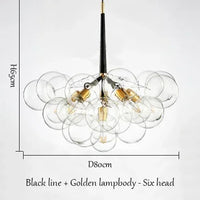 Modern glass chandelier for interior decoration