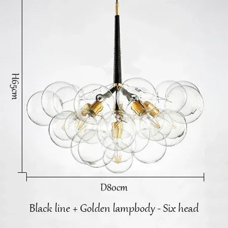 Modern glass chandelier for interior decoration