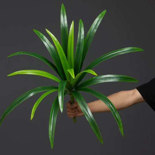 Large artificial orchid leaves plant for interior decoration - vue 10 sur 9