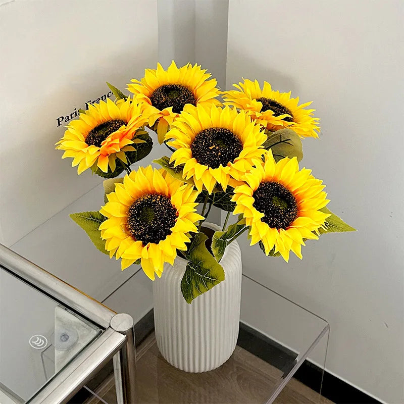 Decorative artificial sunflower for floral arrangements and photography