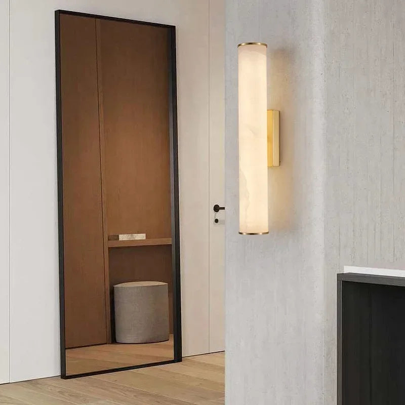 Natural marble wall light with modern decorative lighting