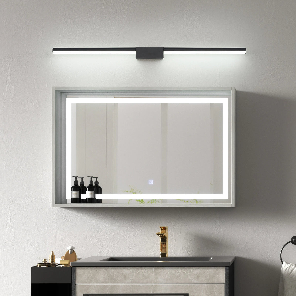 Acrylic wall light modern lighting for mirror and vanity - vue 3 sur 12