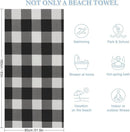serviette de plage carreaux grand format anti sable