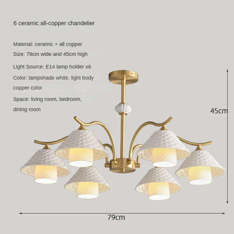 Modern ceramic and copper desk lamp with adjustable angle - vue 11 sur 12