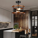 Retro industrial two-light ceiling lamp for indoor use